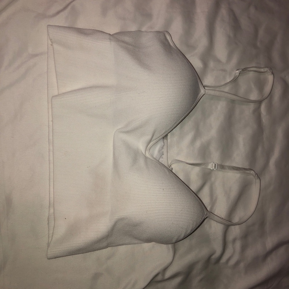 White tank crop top